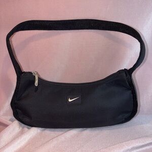Authentic Vintage Nike Nylon Black Baguette Bag